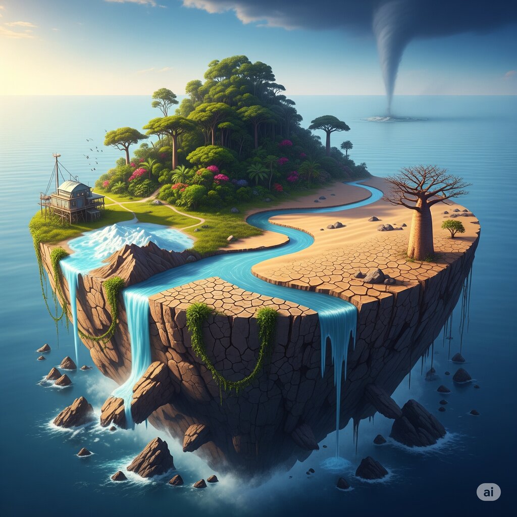 Paysage d’eau et de glace