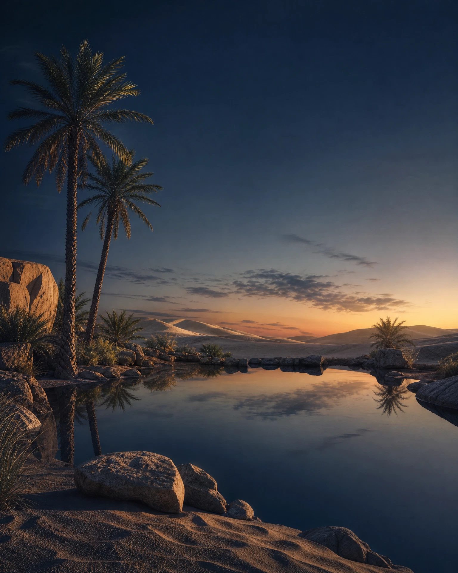Paysage lumineux de l’Oasis